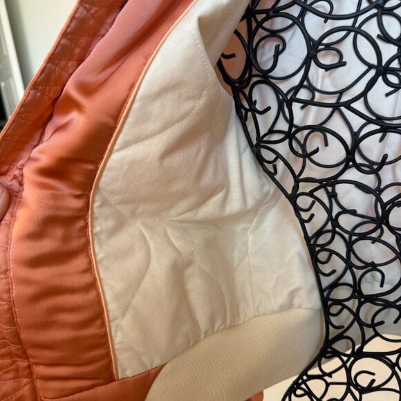 Cute Rag & Bone Salmon Satin Bomber / Baseball Jacket XS - Picture 6 of 10